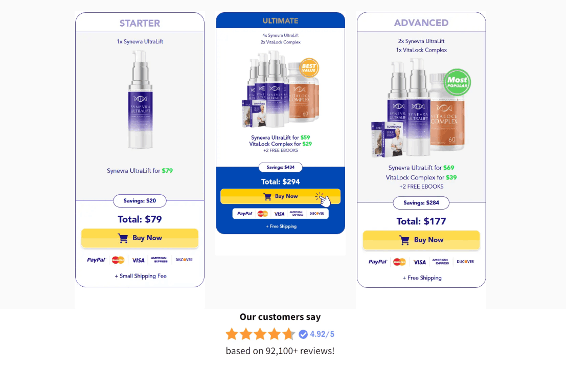 Synevra UltraLift-pricing